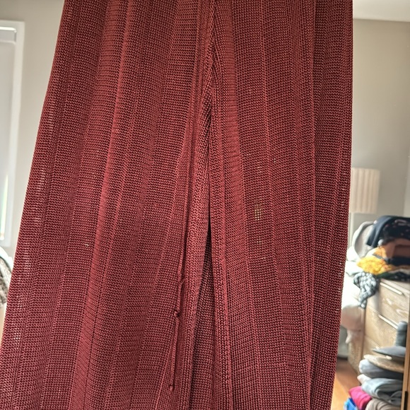 Calle de Mar / High waisted crochet-knit wide leg pants / small - Picture 3 of 8